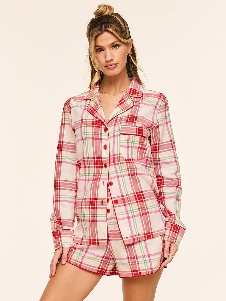 Adore Me Cecelia Long Sleeve Tee + Short Set