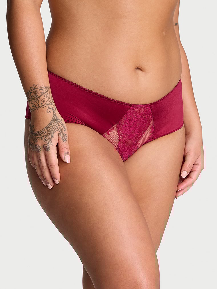Very Sexy Rose Lace Crotchless Cheeky Panty Crotchless