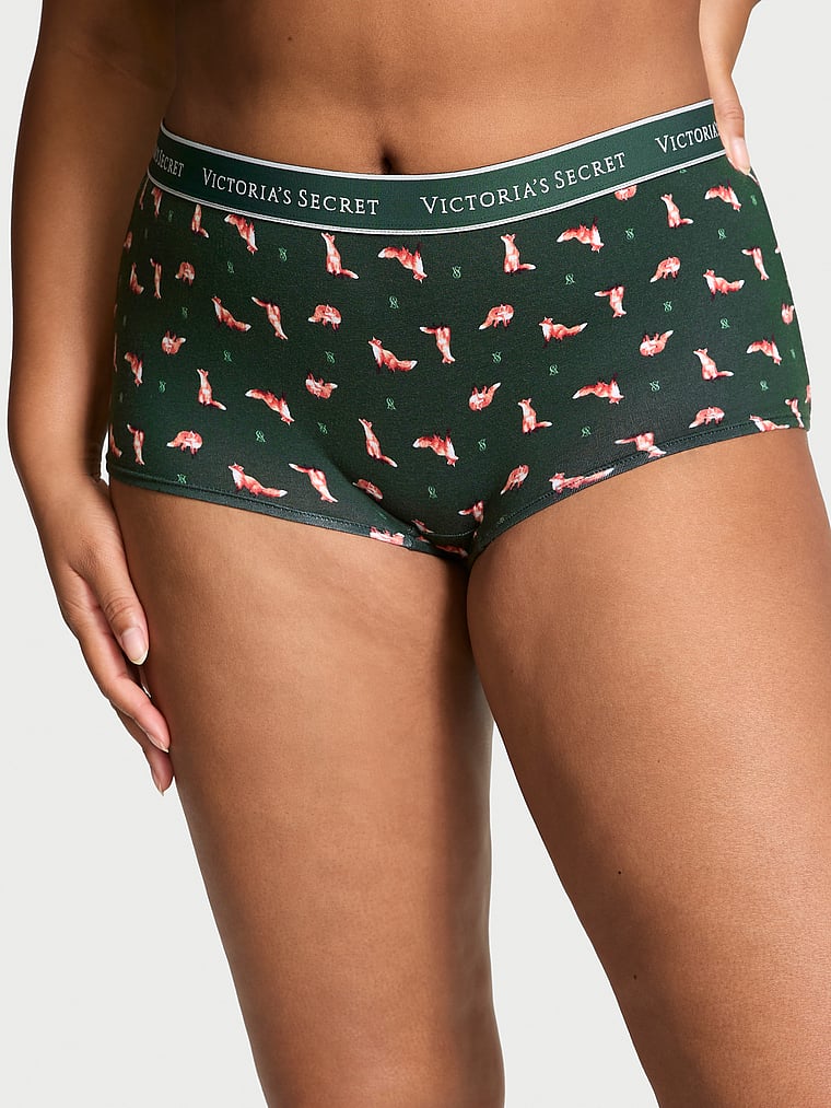 Cotton Logo Cotton Boyshort Panty Smooth