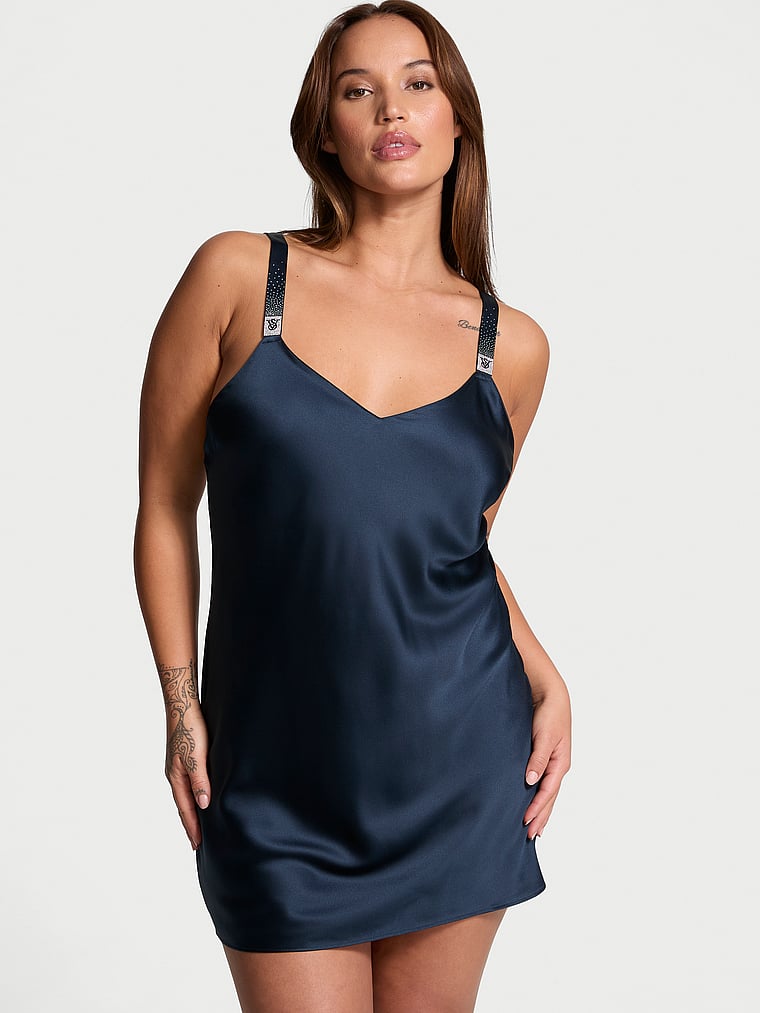 Victoria's Secret Shine Strap Satin Strappy-Back Slip