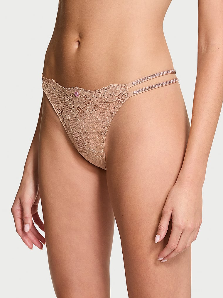 Dream Angels Twinkle Strap Lace Brazilian Panty Lace