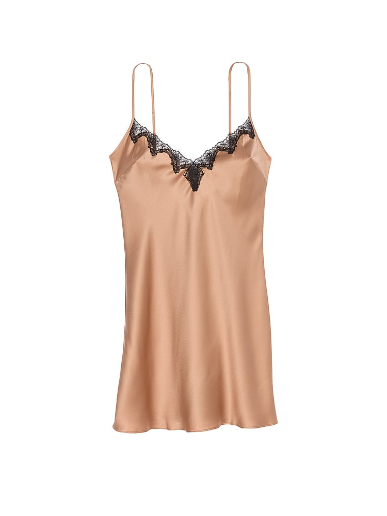 Victoria's Secret Satin & Rose Lace Mini Slip