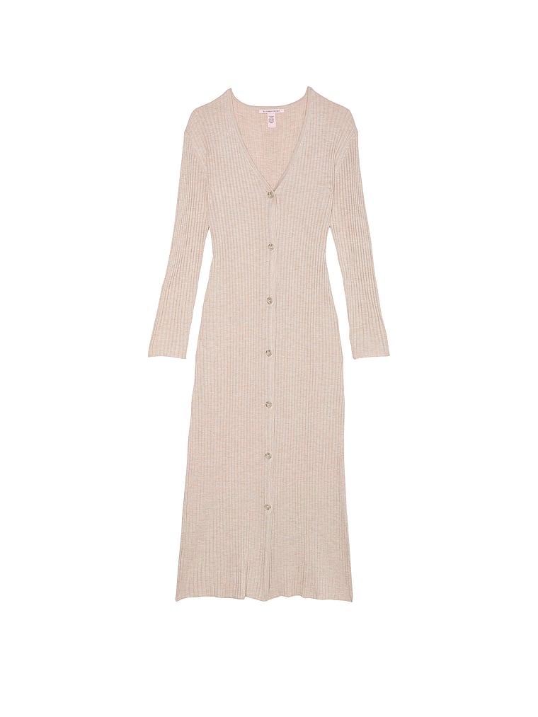 Victoria's Secret Luxe Cr��me Knit Cardigan Dress