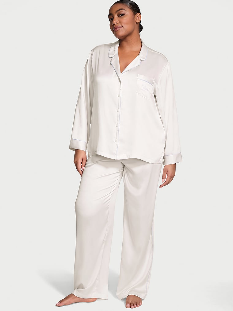 Victoria's Secret Satin Long Pajama Set Satin