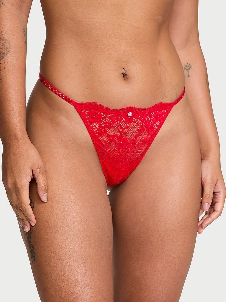 Dream Angels Twinkle Strap Lace V-String Panty Lace