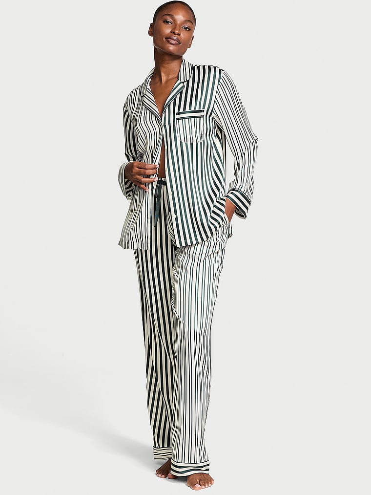 Victoria's Secret Glazed Satin Long Pajama Set