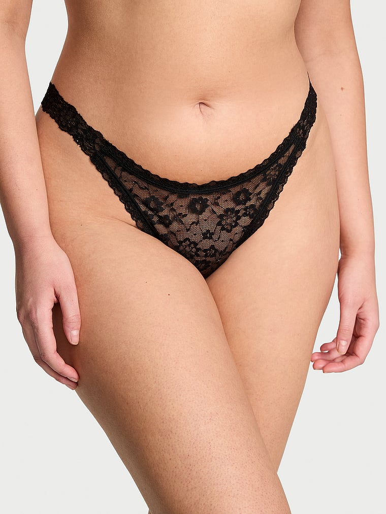 The Lacie Sequin Posey Lace Brazilian Panty Sequin Lace