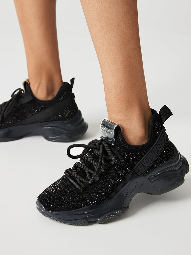 Steve Madden Maxima Black Rhinestones Sneakers