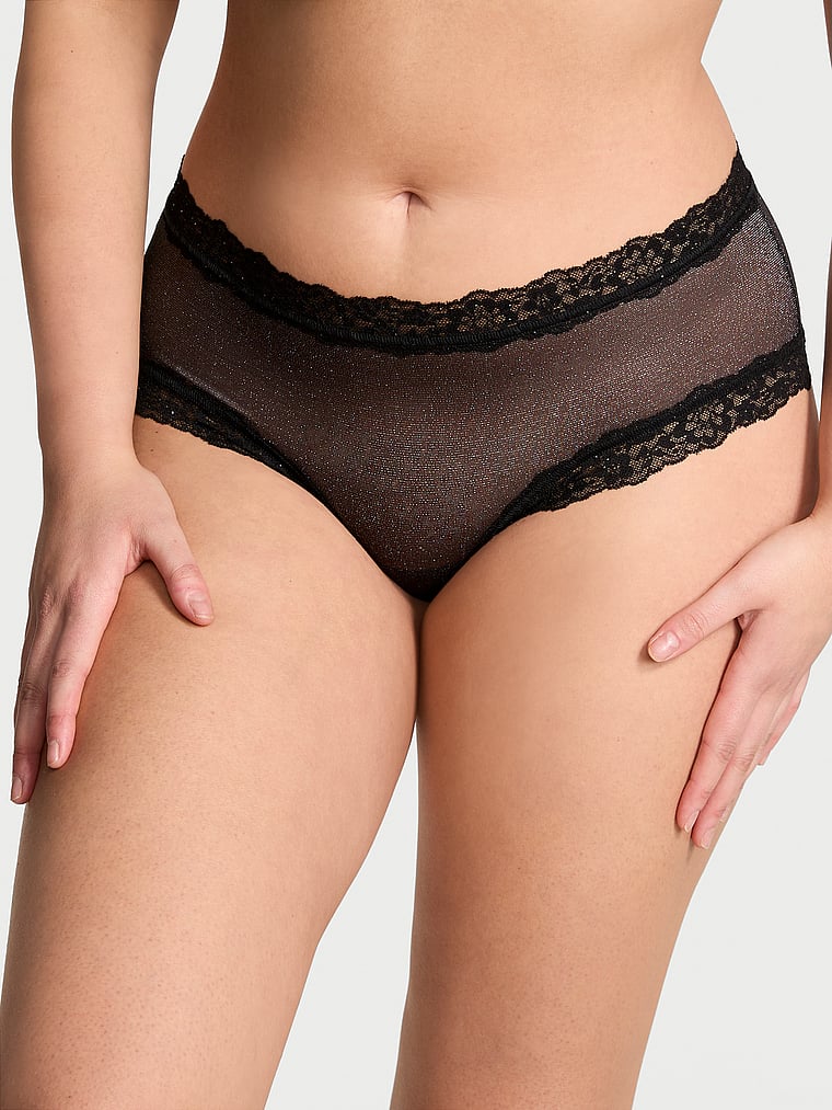 The Lacie Sequin Posey Mesh Cheeky Panty Lurex Mesh