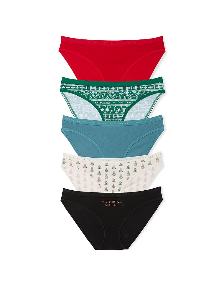 Victoria's Secret 5-Pack Stretch Cotton Bikini Panties Smooth