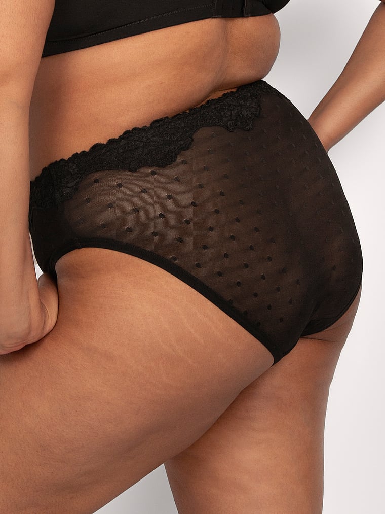 Curvy Couture Sheer Whisper High Cut Brief Panty