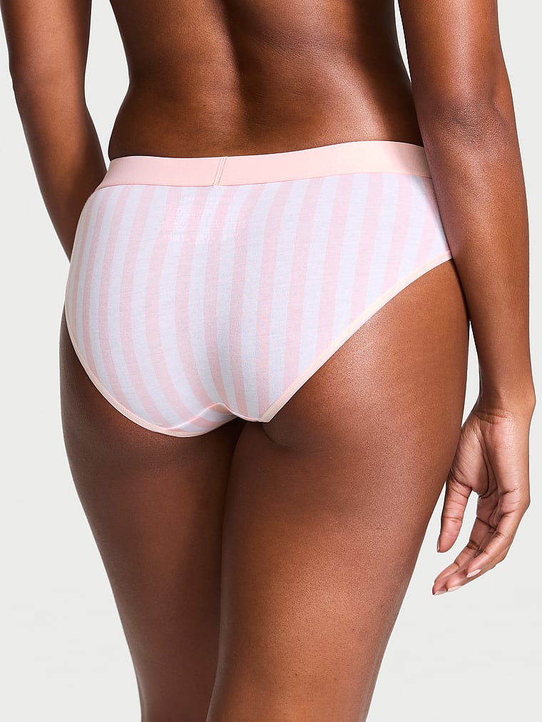 Cotton Logo Cotton Shine Patch Hiphugger Panty Novelty