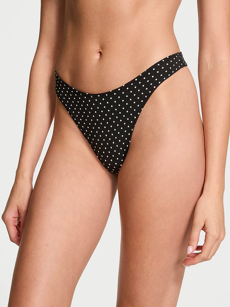 Victoria's Secret Stretch Cotton High-Leg Scoop Thong Panty Smooth