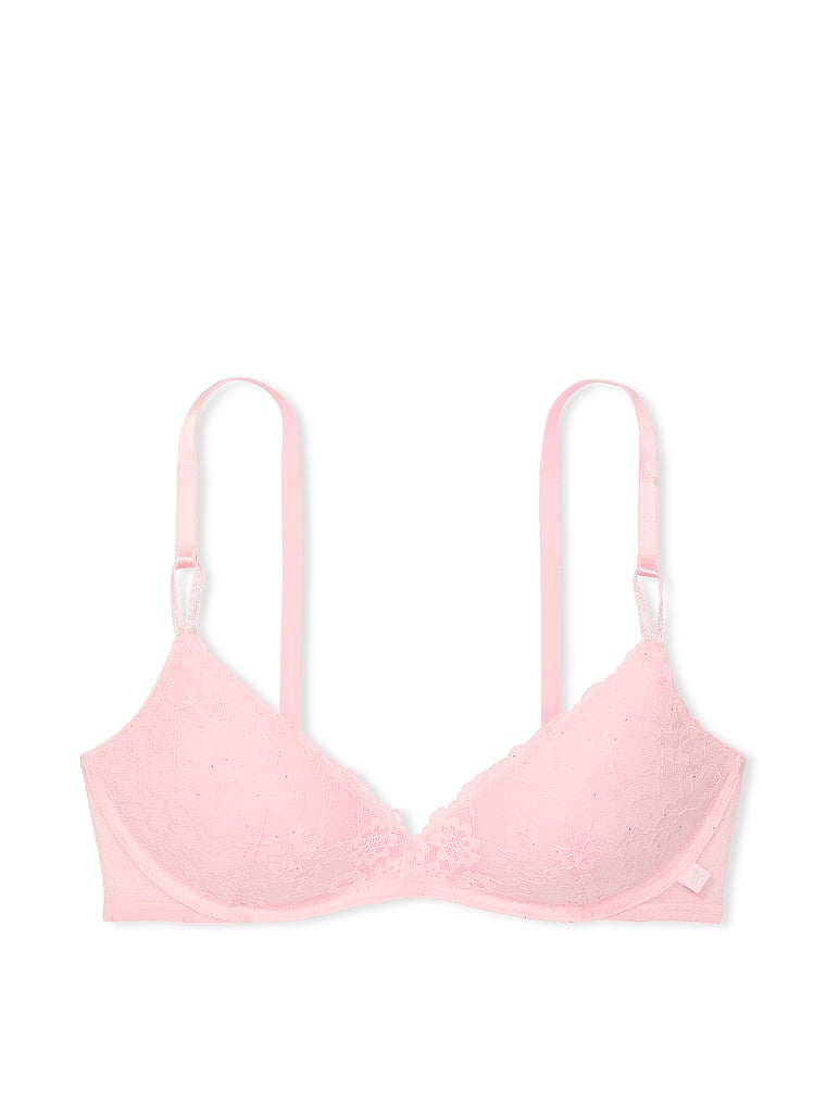 Victoria's Secret Sexy Tee Sequin Posey Lace Wireless Push-Up Bra Sequin Lace