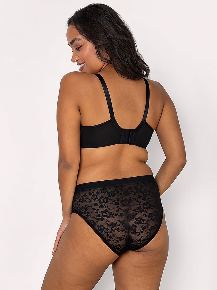 Curvy Couture Smooth Lace High Cut Brief