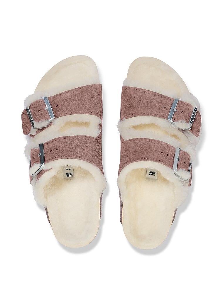 Birkenstock Arizona Shearling Suede Sandals