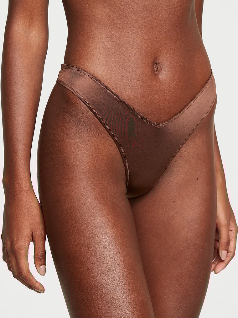 Very Sexy Strappy-Back High-Leg Thong Panty Smooth