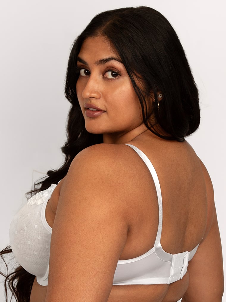 Curvy Couture Sheer Whisper Unlined Underwire Bra