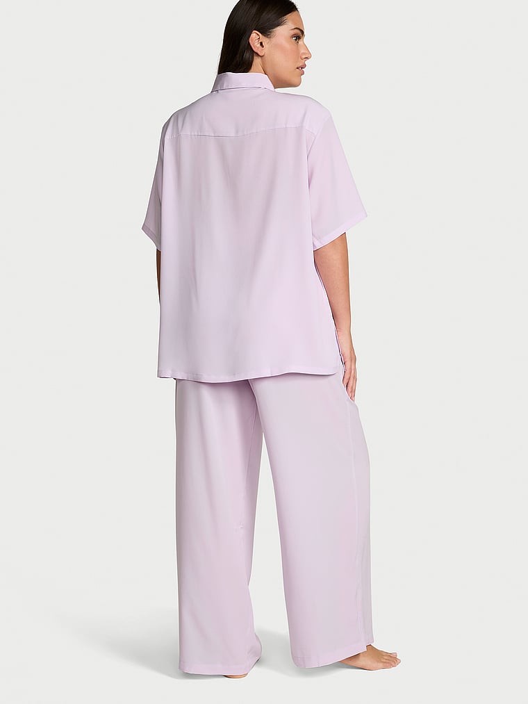 Victoria's Secret Luxe Crepe Long Pajama Set