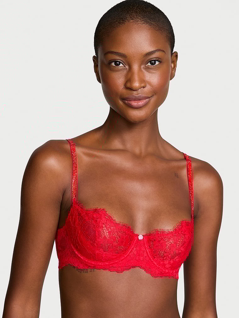 Dream Angels Wicked Twinkle Strap Unlined Lace Balconette Bra Twinkle Lace