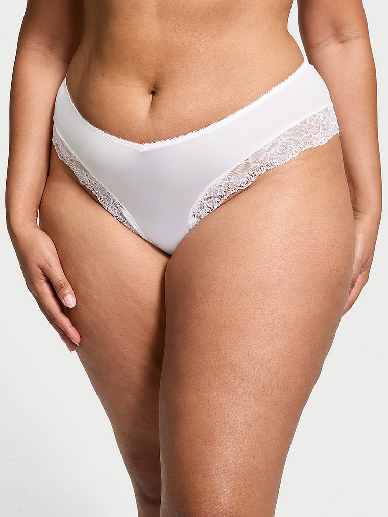 Very Sexy Rose Lace-Trim High-Leg Cheeky Panty Lace Trim