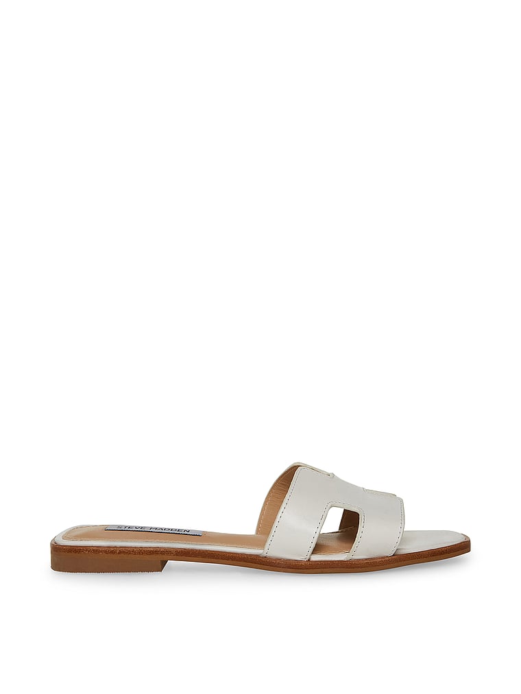 Steve Madden Hadyn White Leather Sandals