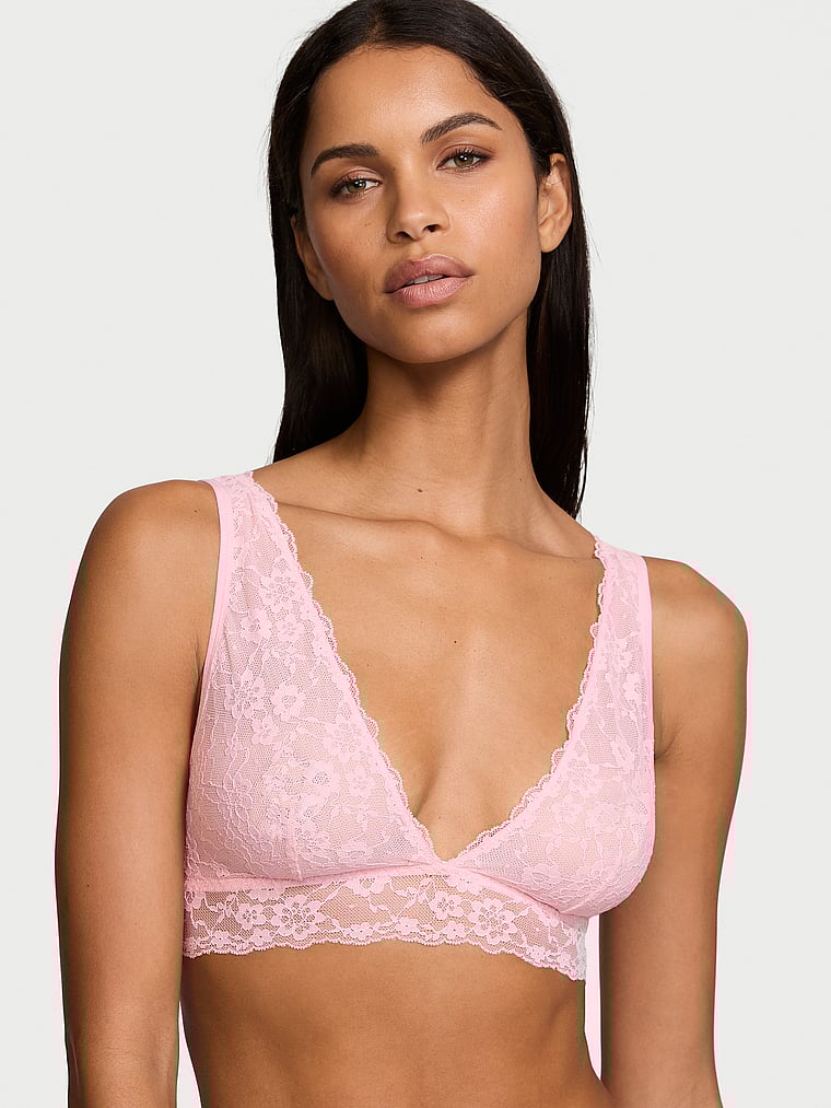 Victoria's Secret Sexy Tee Sequin Posey Lace Triangle Bralette Lace