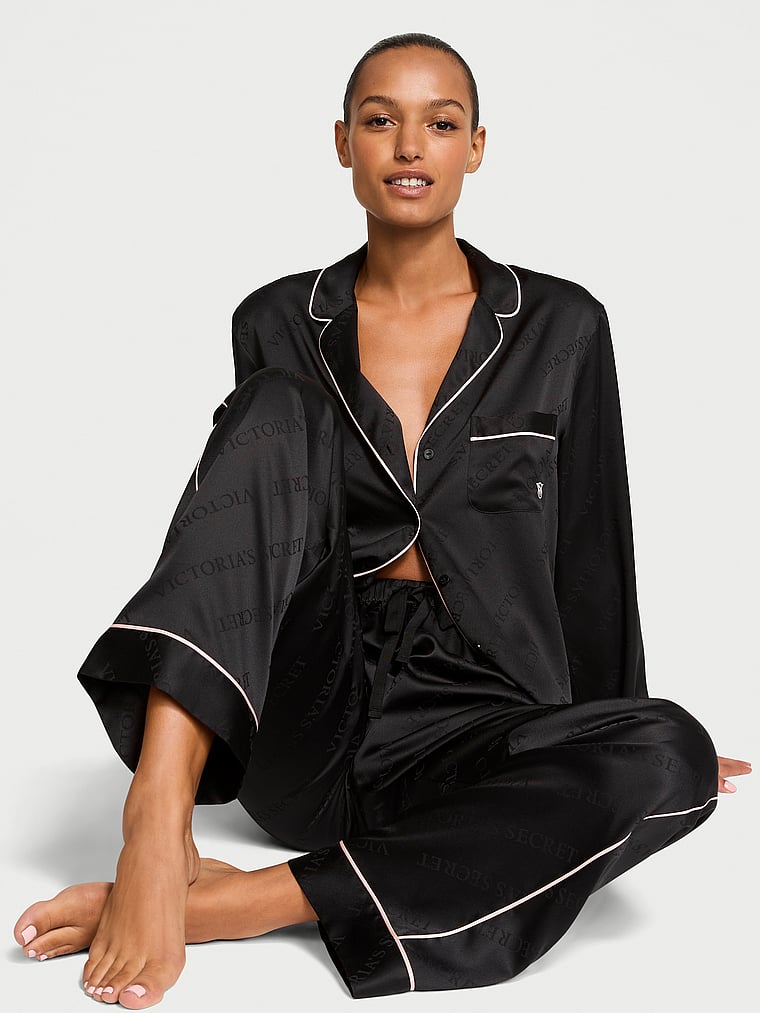 Victoria's Secret Glazed Satin Long Pajama Set