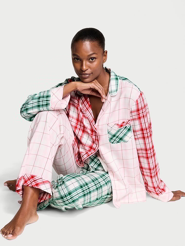 Victoria's Secret Flannel Long Pajama Set