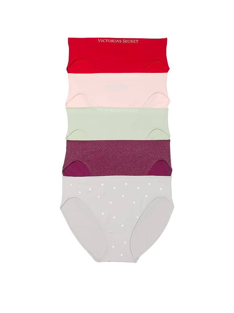 Victoria's Secret 5-Pack Seamless High-Leg Brief Panties Smooth