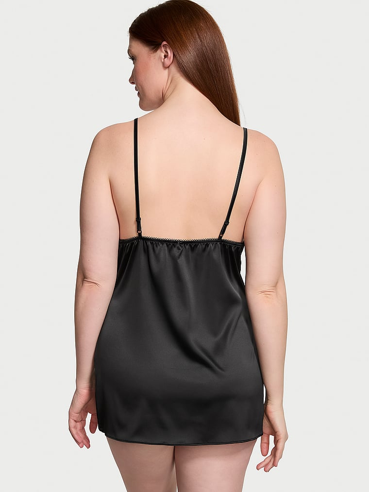 Victoria's Secret Tease Satin Lace-Trim Mini Slip