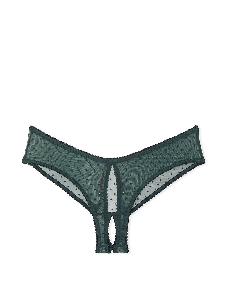 Very Sexy Jingle Bells Mesh Crotchless Cheeky Panty Novelty