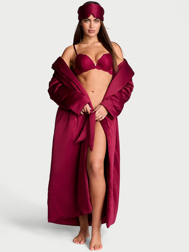 Victoria's Secret Victoria's Secret Dream Satin Duvet Robe & Eye Mask Set