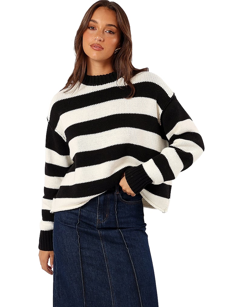 Petal & Pup Gretchen Stripe Crew Neck Sweater