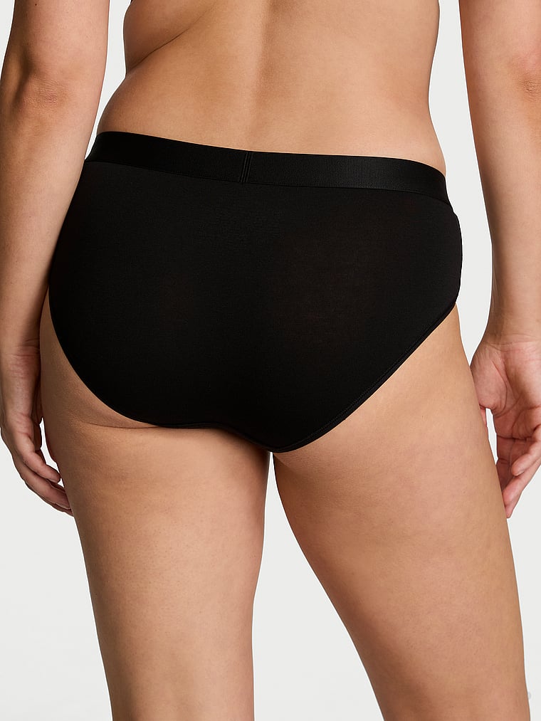 Cotton Logo Cotton Shine Patch Hiphugger Panty Novelty