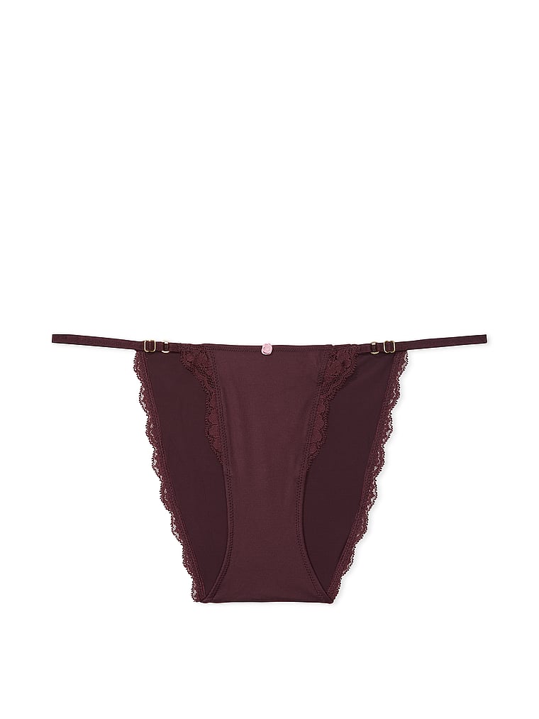 Dream Angels Lace-Trim Adjustable String Bikini Panty Lace trim