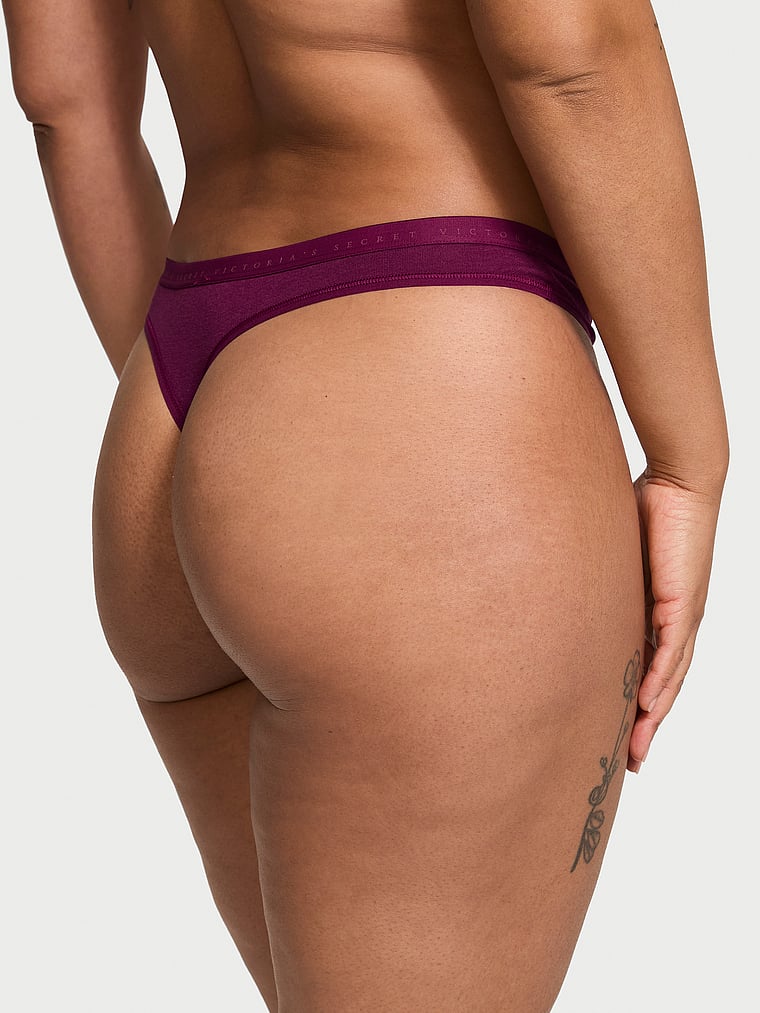 Victoria's Secret Stretch Cotton Thong Panty Smooth