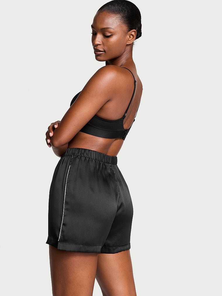 Victoria's Secret Shine Patch Satin Boxer Shorts