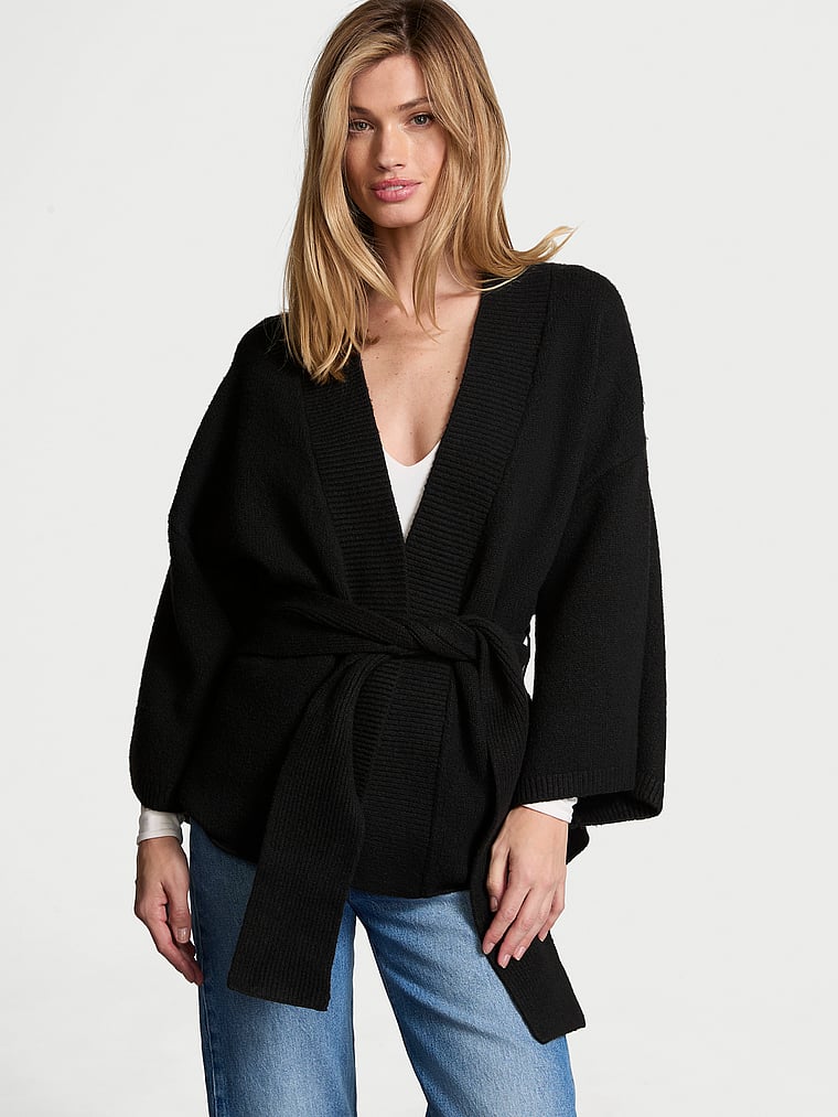 Victoria's Secret Luxe Cr��me Knit Wrap Sweater