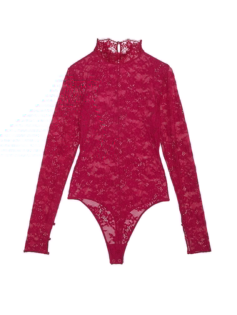 Very Sexy Lace Long-Sleeve Bodysuit