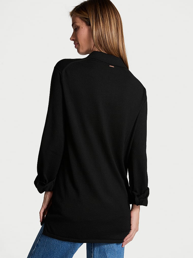 Victoria's Secret Luxe Cr��me Knit Button-Up Shirt