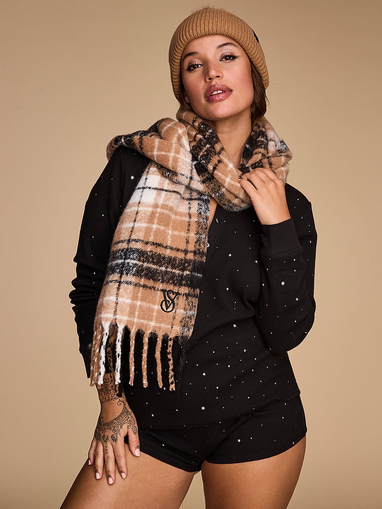 Victoria's Secret Bling Patch Pom Beanie