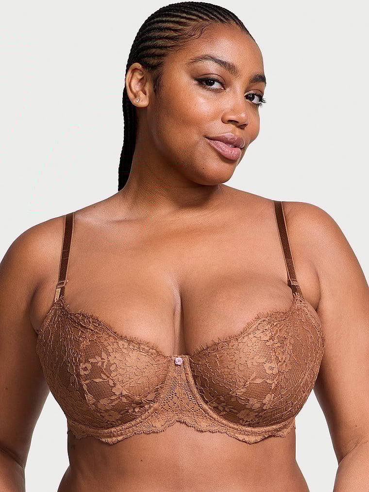 Dream Angels Wicked Unlined Lace Balconette Bra Lace