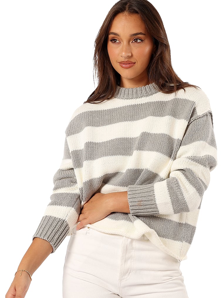 Petal & Pup Gretchen Stripe Crew Neck Sweater