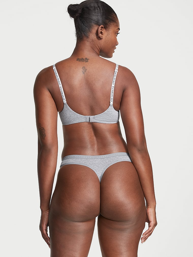 Victoria's Secret Stretch Cotton Thong Panty Smooth
