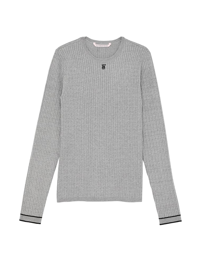 Victoria's Secret Luxe Cable-Knit Crewneck