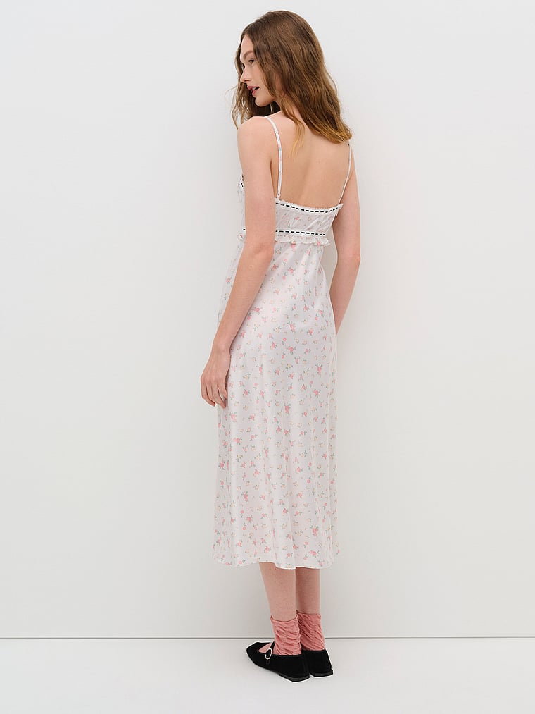 For Love & Lemons Sabrina Midi Slip Dress