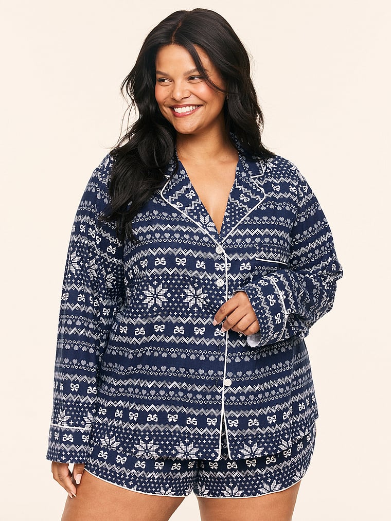 Adore Me Cecelia Long Sleeve Tee + Short Set