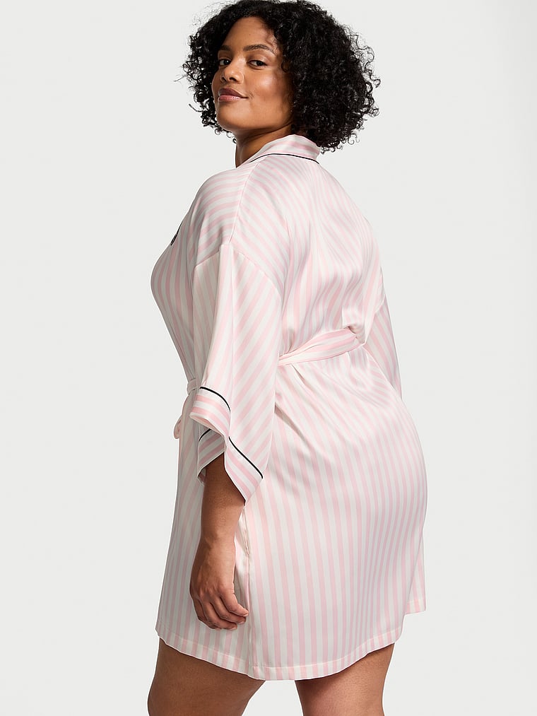 Victoria's Secret Satin Short Piped Robe