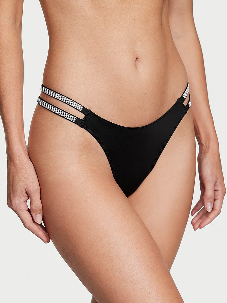 Very Sexy Double Shine Strap Smooth Thong Panty Double Shine Strap